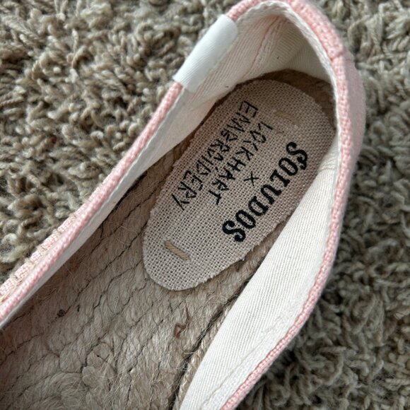 Anthropologie Soludos X Lockhart Embroidered "Aloha" Espadrilles Women's Sz 6.5 - Picture 6 of 11